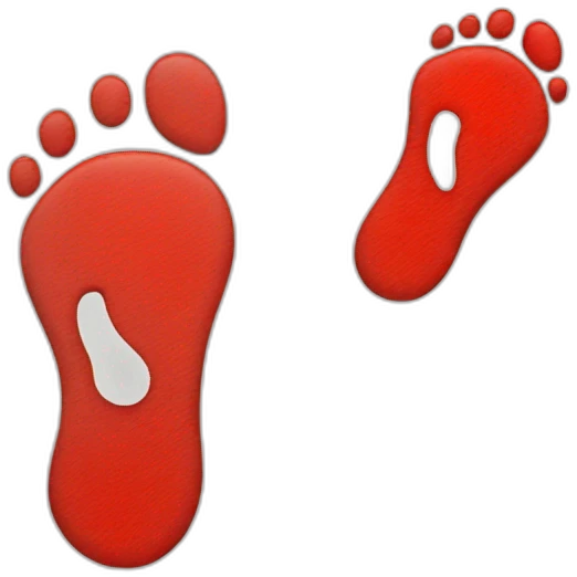 Red footprint  emoji