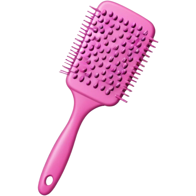 hair brush pink emoji
