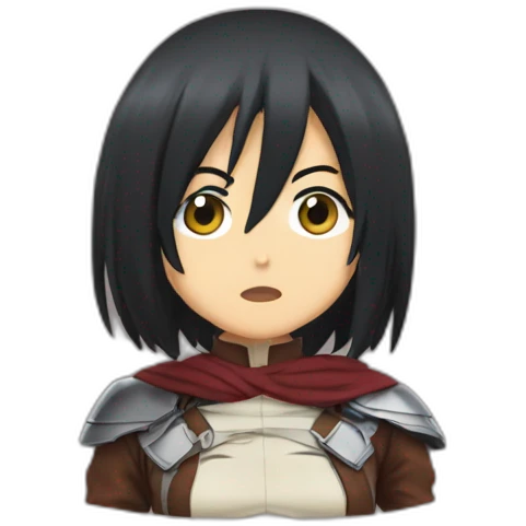 mikasa ackerman blow kiss emoji