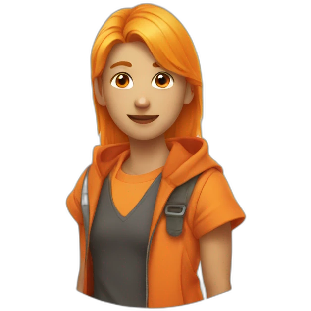 Coeur orange emoji