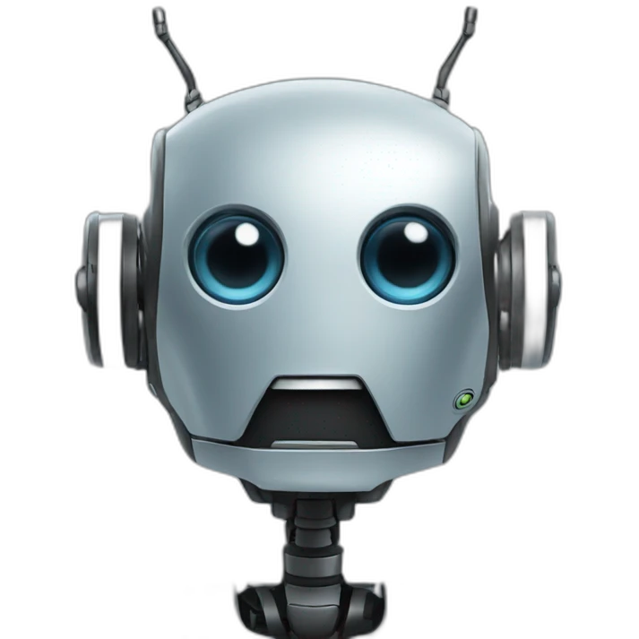 unfriendly robot emoji