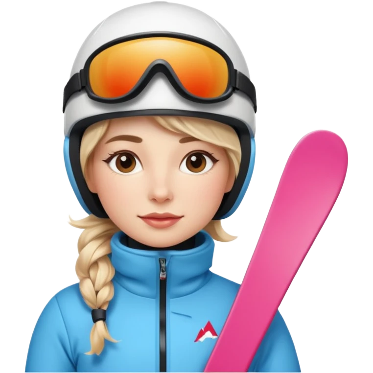 Woman Skiing , Background Matterhorn emoji
