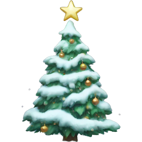 christmas tree aesthetic snow emoji