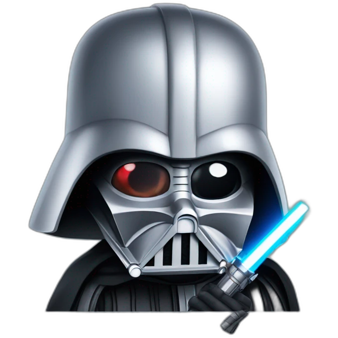 Darth Vader with a lightsaber emoji