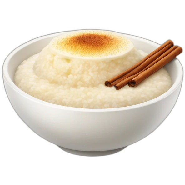 rice porridge with butter and cinnamon sugar emoji
