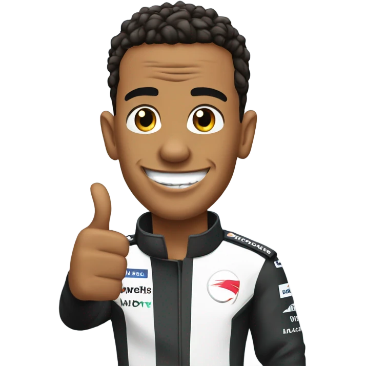 Lewis Hamilton giving thumbs up emoji