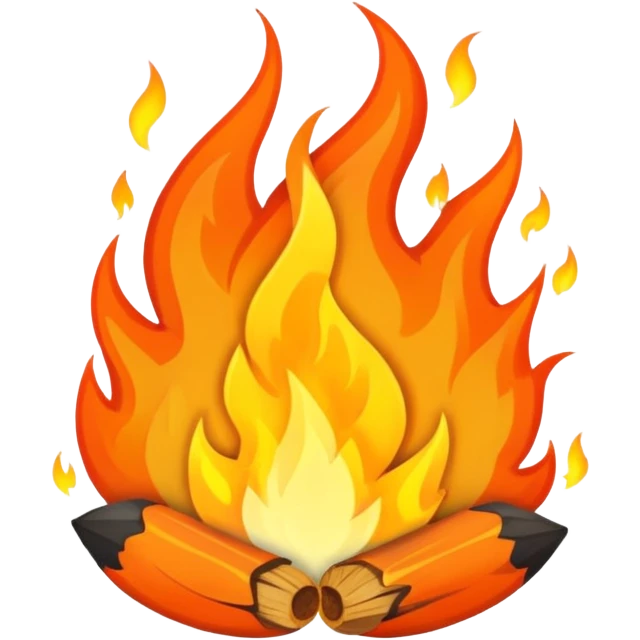 Schreiben mit feuer emoji
