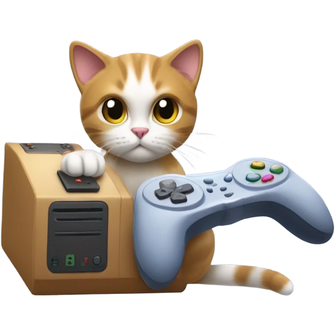 cat playing video games emoji
