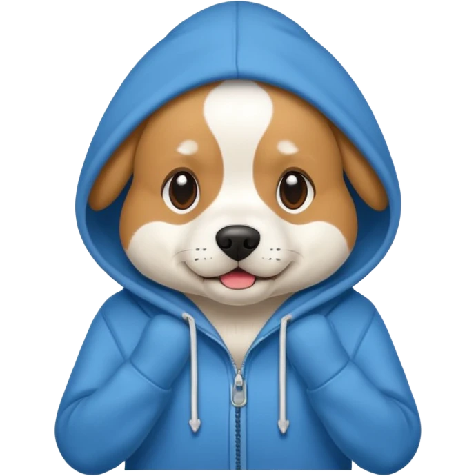 Dog wearing a hoodie  emoji