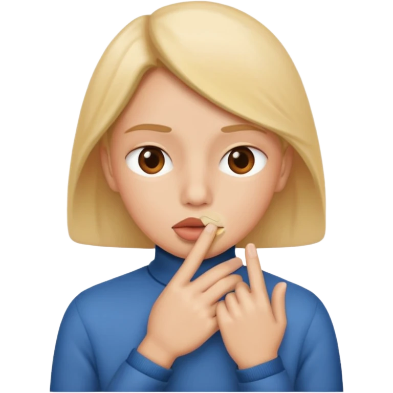 face shushing emoji