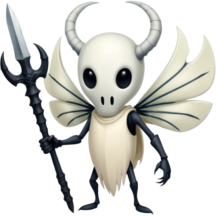 Hollow Knight character holding a nail weapon emoji