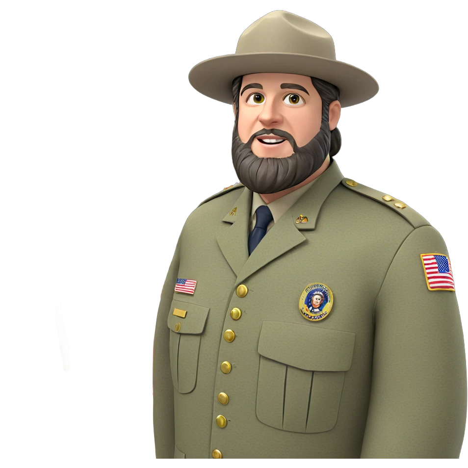 military uniform with american flag emoji