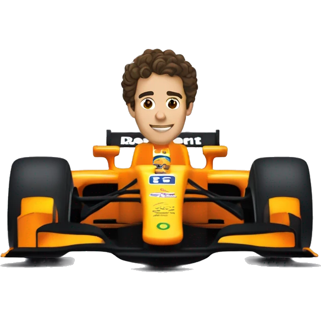 Lando Norris in his F1 car emoji