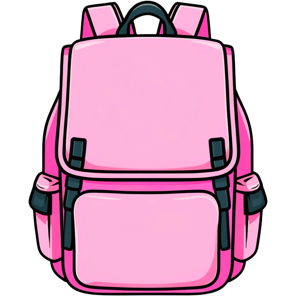 big pink explorer backpack emoji