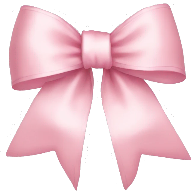 light pink ribbon bow emoji