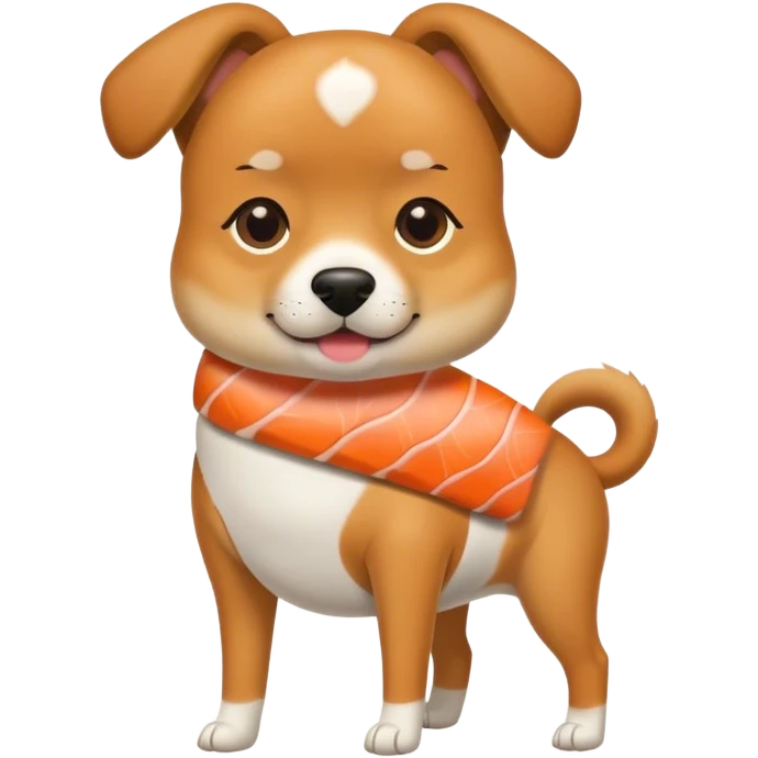 Dog with sushi legs emoji