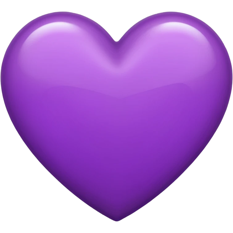 purple heart, simple and glossy emoji