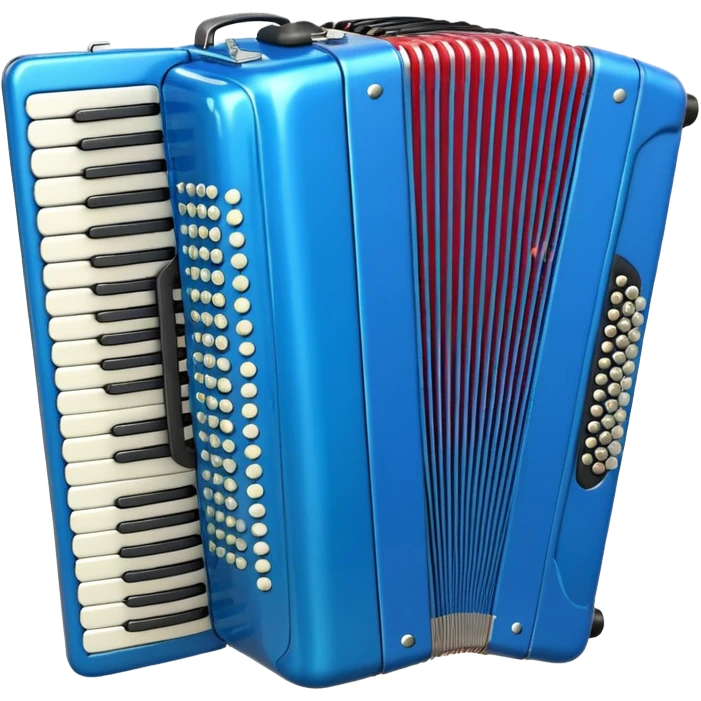 blue accordeon, 3D emoji style emoji