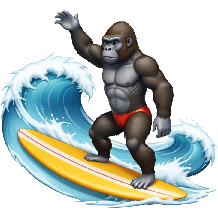 gorilla surfing emoji