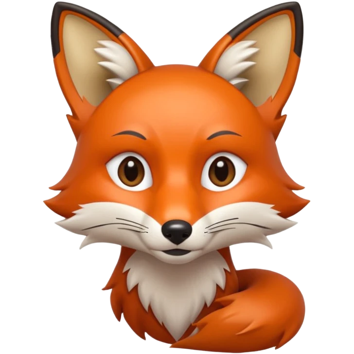 Fox minimalistic sexy emoji