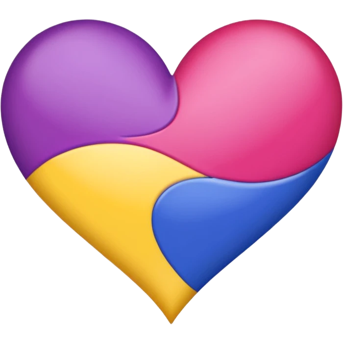 heart with genderfluid pride flag colors emoji