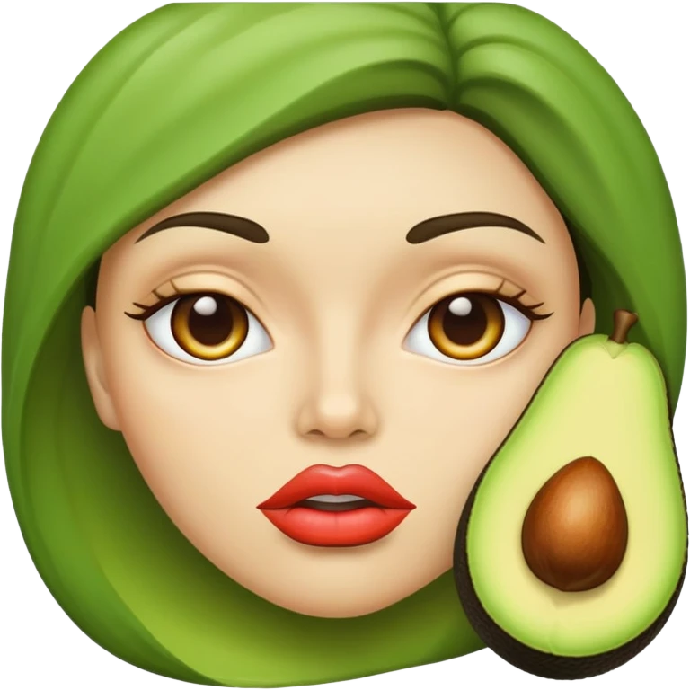 Aguacate de labios grande emoji