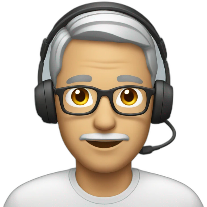 man with headset emoji