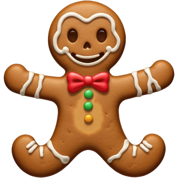 skeleton gingerbread man emoji