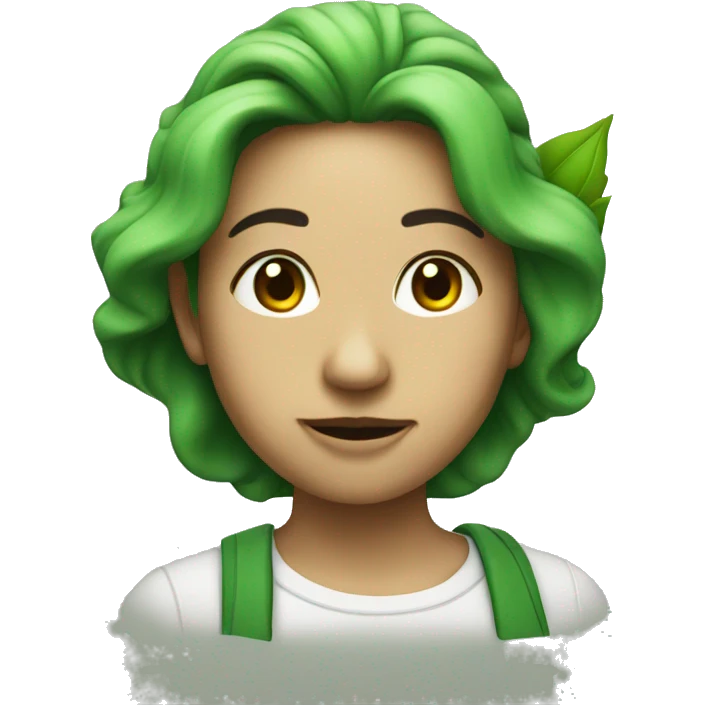 Rosa verde emoji