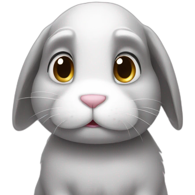 Bunny in sad emoji