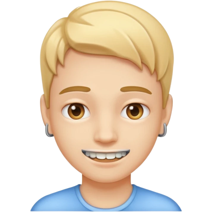 Una carita con brackets emoji
