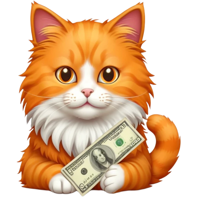 Cat with money emoji