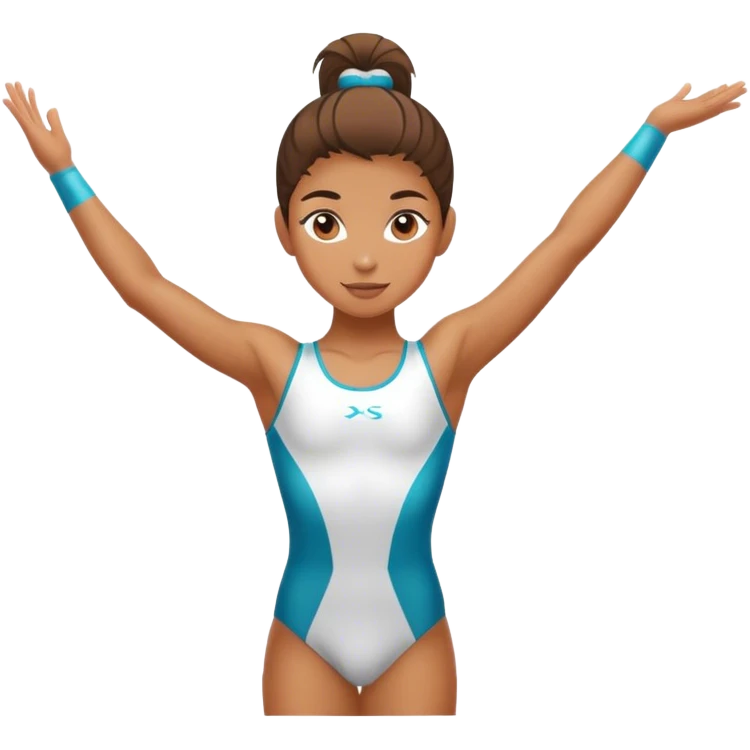 An artistic gymnast girl stands emoji