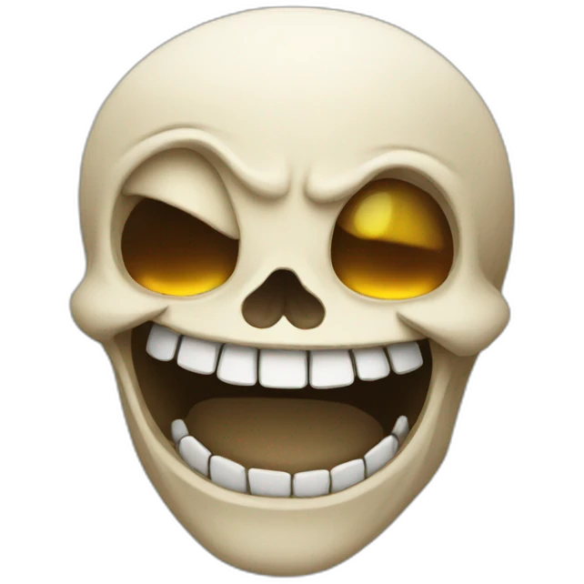 Skull laugh emoji