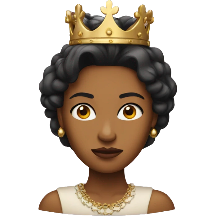 Royal queen serious  emoji