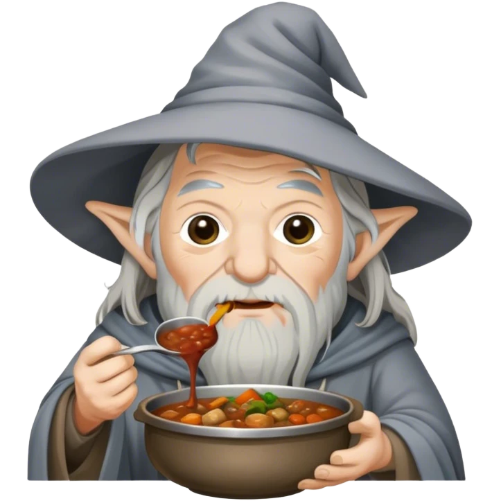 Gandalf eating stew hotchpotch emoji