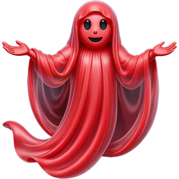 red glitter ghost style hype emoji