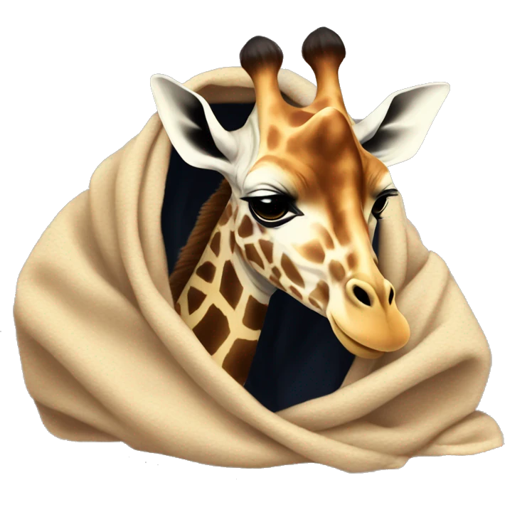 Giraffe aesthetic autumn under the blanket emoji