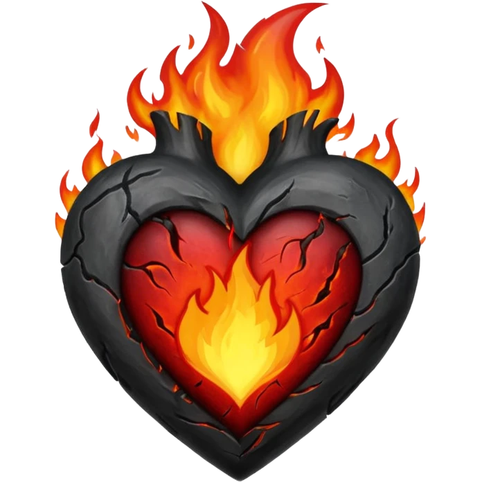 Black Heart of Fire emoji