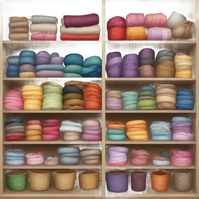 Sewing room with fabric emoji