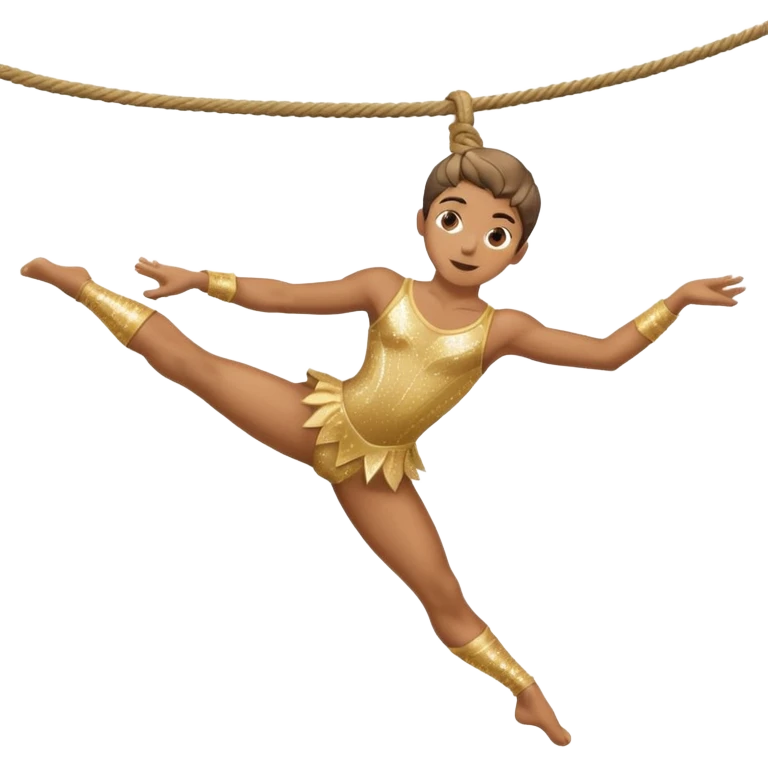Acrobat – Slim performer mid-flip or balancing on rope emoji
