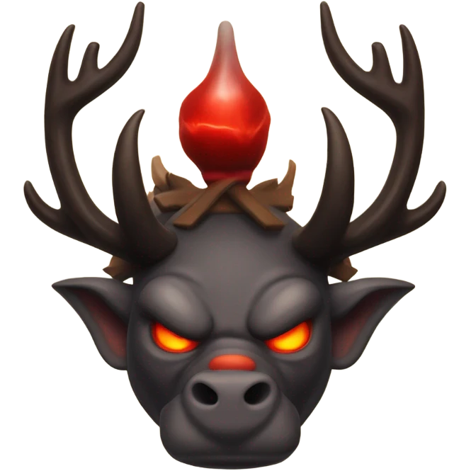 Satan’s sleigh pulled by 8 scary reindeer  emoji