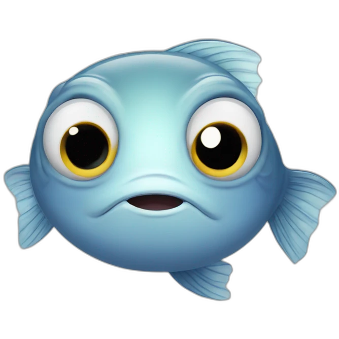 Unhappy fish emoji