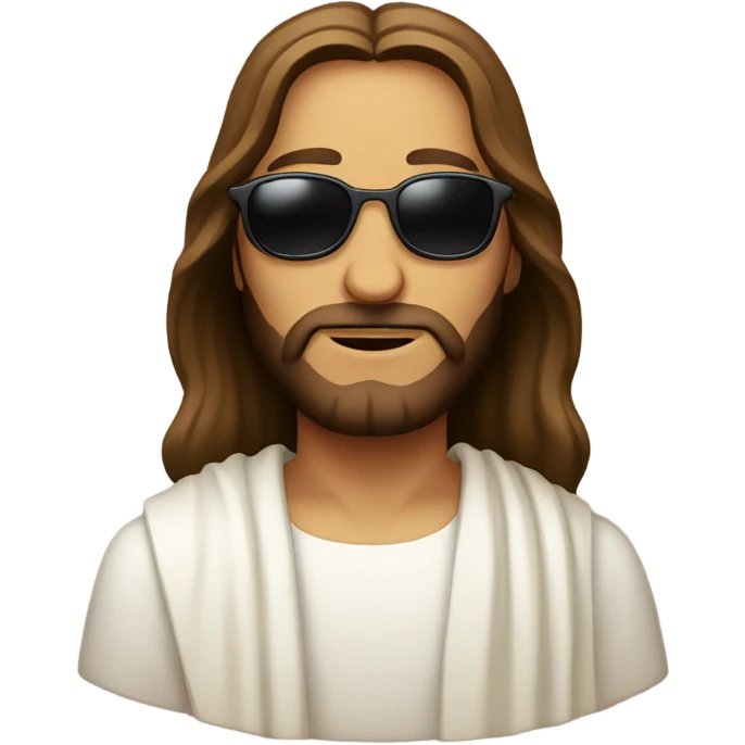Jesus wearing sunglasses emoji