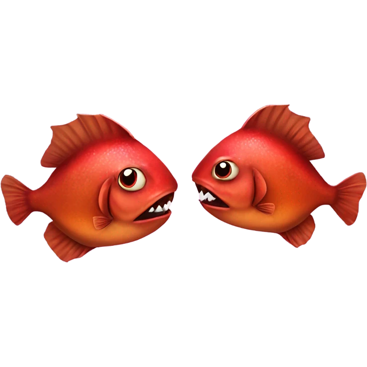 piranha in love emoji