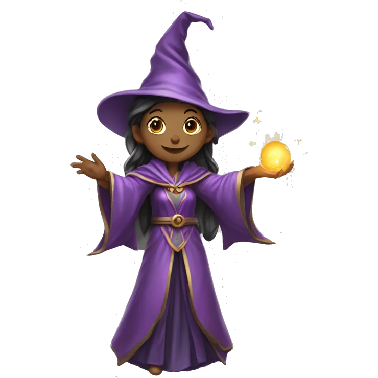 D&D female noble wizard elf casting a spell  emoji