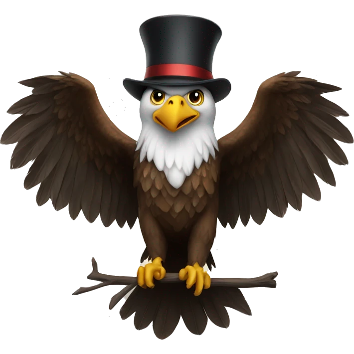 eagle with tophat emoji