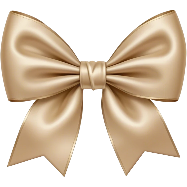 Beige bow emoji