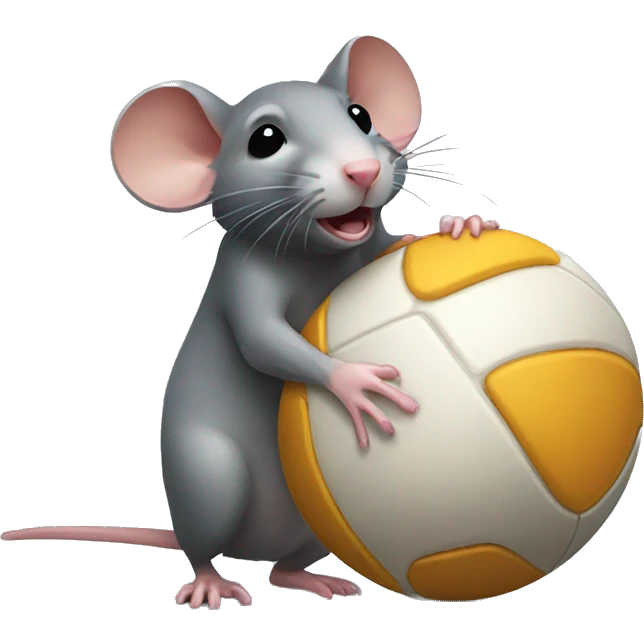 rat holding a ball emoji