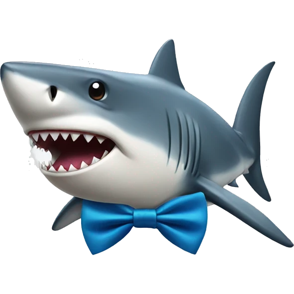 shark with bow tie  emoji